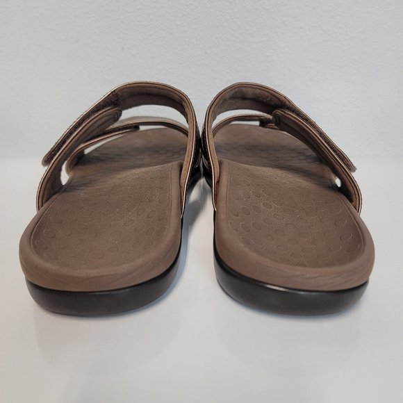 Vionic Shore Metallic Bronze 2 Strap Slip on 9 - Picture 5 of 7